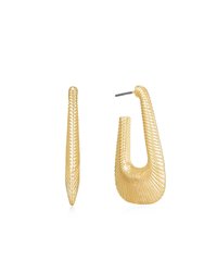 Cleopatra Inspired 18k Gold Plated Hoop Earrings