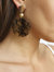 Cleopatra Resin Disc Earrings In Tan & Black
