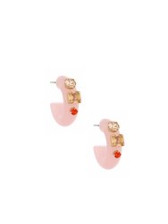 Cloud Pink Resin Hoop Earrings