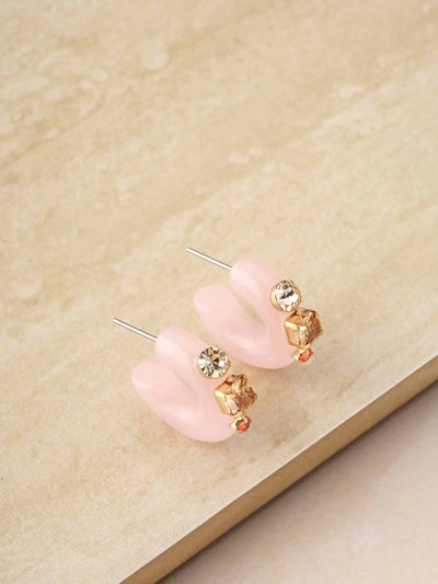 Ettika Cloud Pink Resin Hoop Earrings product