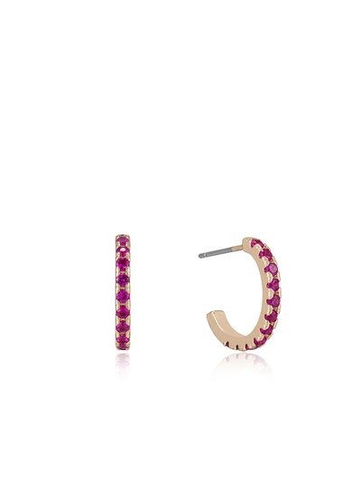Ettika Colorful Crystal Huggie Earrings product