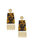 Cowbell Tortoise Resin & 18k Gold Plated Charm Statement Earrings - Gold