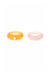Creamsicle And Puff Pink Resin Ring Set - Creamsicle & Puff Pink