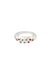 Crowd Pleaser 18k Gold Plated White Resin Ring With Multi Colored Rhinestones - Multi