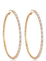 Crystal All Around Hoop Earrings