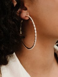 Crystal All Around Hoop Earrings