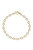 Crystal And 18k Gold Plated Bamboo Eyelet Collar Necklace - Gold