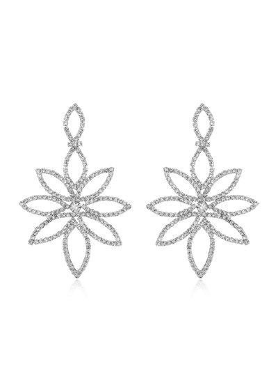 Ettika Crystal Bouquet Silver Plated Earrings product