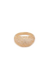 Crystal Cluster Knockout 18k Gold Plated Ring - Gold