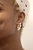 Crystal Cup 18k Gold Plated Hoop Earrings