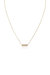 Crystal Cylinder Necklace - Gold