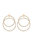 Crystal Dangle Loops 18k Gold Plated Earrings - Gold