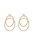 Crystal Dangle Loops 18k Gold Plated Earrings
