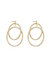 Crystal Dangle Loops 18k Gold Plated Earrings