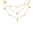 Crystal Detailed Triple Layer Necklace - Gold