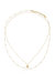 Crystal Disc 18k Gold Plated Layered Necklace Set