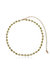 Crystal Disc And 18k Gold Plated Link Necklace - Peridot Crystals