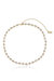 Crystal Disc And 18k Gold Plated Link Necklace - Crystals