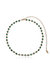 Crystal Disc And 18k Gold Plated Link Necklace - Green Crystals
