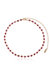 Crystal Disc And 18k Gold Plated Link Necklace - Ruby Crystals