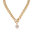 Crystal Disc Charm and 18k Gold Plated Chain Necklace - Gold