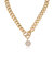 Crystal Disc Charm and 18k Gold Plated Chain Necklace - Gold