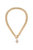 Crystal Disc Charm and 18k Gold Plated Chain Necklace