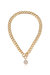 Crystal Disc Charm and 18k Gold Plated Chain Necklace