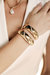 Crystal Dotted 18k Gold Plated Cuff Bracelets