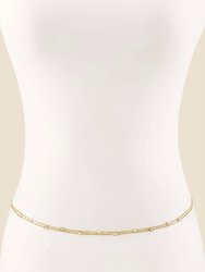 Crystal Dotted Delicate Strands Body Chain in Gold