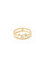 Crystal Double Illusion 18k Gold Plated Ring - Gold