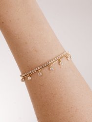 Crystal Droplet Chain Bracelet Set