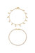 Crystal Droplet Chain Bracelet Set - Gold
