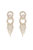 Crystal Gatsby 18k Gold Plated Statement Earrings - Gold