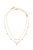 Crystal Heart And Drop Layered 18k Gold Plated Necklace Set of 2