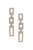 Crystal Rectangle Chain Link Earrings