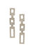 Crystal Rectangle Chain Link Earrings