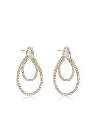 Crystal Serenity 18k Gold Plated Dangle Earrings