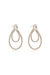 Crystal Serenity 18k Gold Plated Dangle Earrings