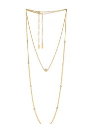 Crystal Society Necklace Set - Gold