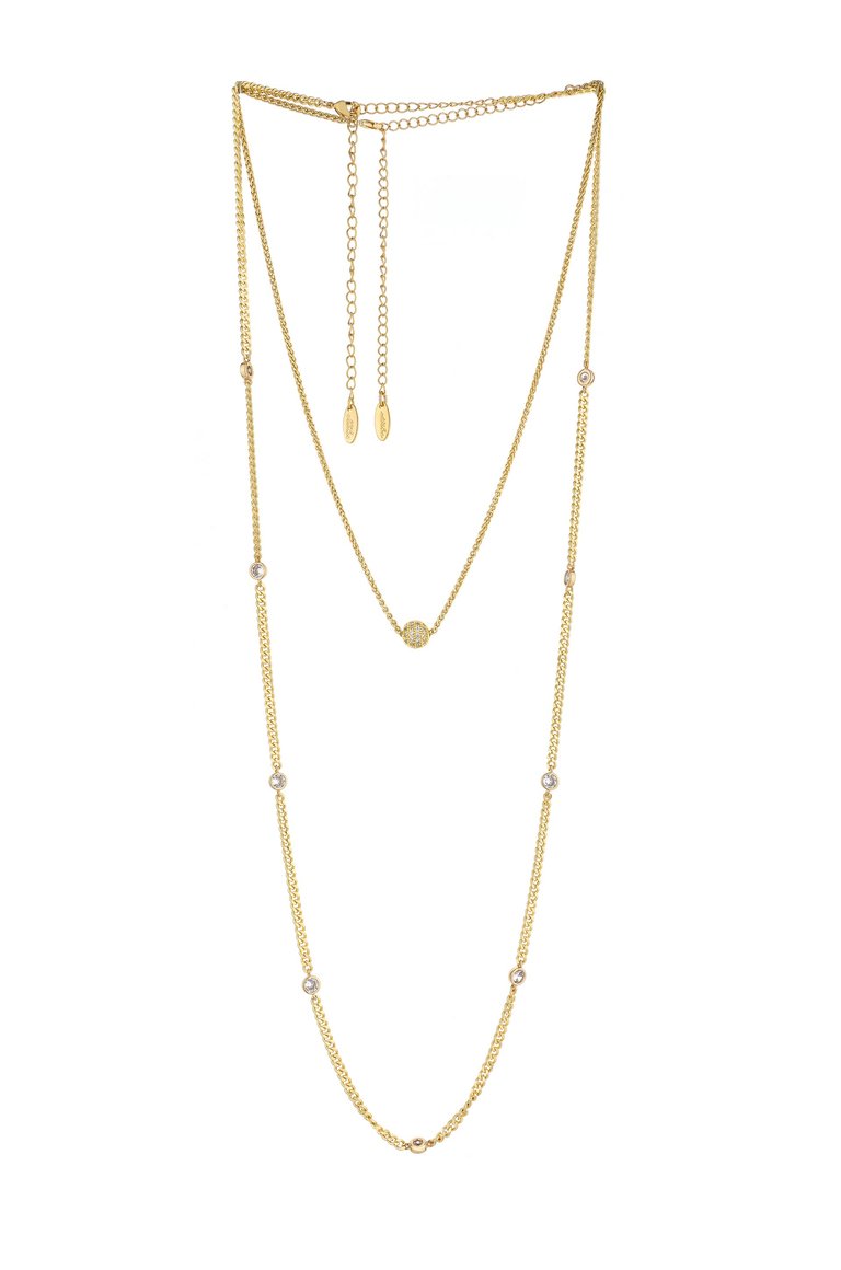 Crystal Society Necklace Set - Gold