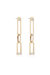 Crystal Spotted 18k Gold Plated Linked Dangle Earrings