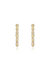 Crystal Studded 18k Gold Plated Rectangle Earrings