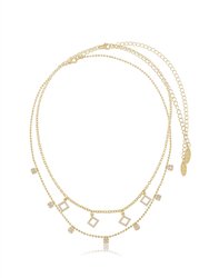 Crystaline 18k Gold Plated Necklace Set
