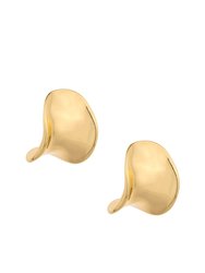 Curved Stud Earrings - 18k Gold Plated