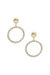Cyclical Crystal Drop 18k Gold Plated Earrings