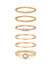 Dainty 18k Gold Plated Stacking Ring Set of 6 - Gold