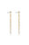 Dainty Linear Crystal Drop 18k Gold Plated Earrings