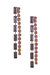 Date Night Crystal Drop Earrings - Purple Crystals