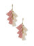 Daydreamer Tassel Earrings In Peach and Gold - Pink